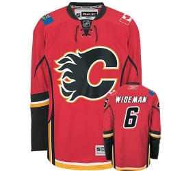 Dennis Wideman Reebok Calgary Flames Authentic Red Home NHL Jersey