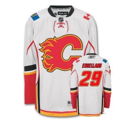 Deryk Engelland Reebok Calgary Flames Authentic White Away NHL Jersey