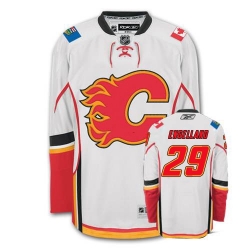 Deryk Engelland Reebok Calgary Flames Authentic White Away NHL Jersey