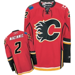 Al MacInnis Reebok Calgary Flames Authentic Red Home NHL Jersey