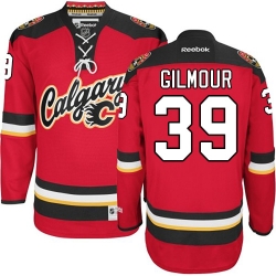 Doug Gilmour Reebok Calgary Flames Authentic Red New Third NHL Jersey