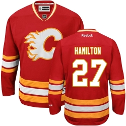 Dougie Hamilton Reebok Calgary Flames Premier Red Third NHL Jersey