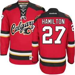 Dougie Hamilton Reebok Calgary Flames Authentic Red New Third NHL Jersey