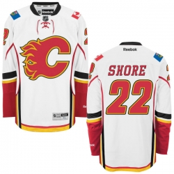 Drew Shore Youth Reebok Calgary Flames Premier White Away Jersey