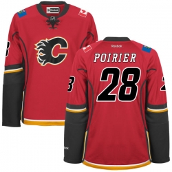 Emile Poirier Women's Reebok Calgary Flames Premier Red Home Jersey