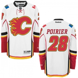 Emile Poirier Youth Reebok Calgary Flames Premier White Away Jersey