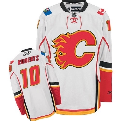 Gary Roberts Reebok Calgary Flames Authentic White Away NHL Jersey