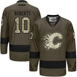 Gary Roberts Reebok Calgary Flames Authentic Green Salute to Service NHL Jersey