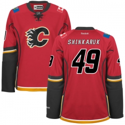 Hunter Shinkaruk Women's Reebok Calgary Flames Premier Red Home Jersey