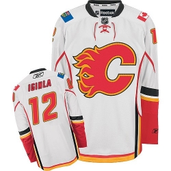 Jarome Iginla Reebok Calgary Flames Authentic White Away NHL Jersey