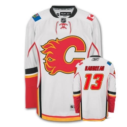 Johnny Gaudreau Reebok Calgary Flames Authentic White Away NHL Jersey