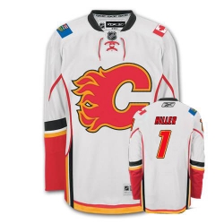 Jonas Hiller Reebok Calgary Flames Authentic White Away NHL Jersey