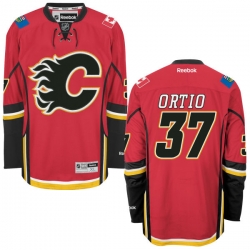 Joni Ortio Youth Reebok Calgary Flames Premier Red Home Jersey