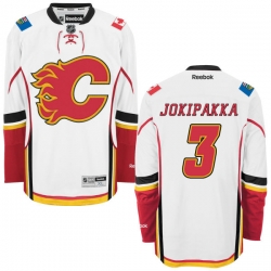 Jyrki Jokipakka Reebok Calgary Flames Authentic White Away Jersey