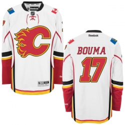 Lance Bouma Reebok Calgary Flames Premier White Away Jersey