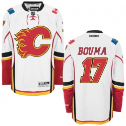 Lance Bouma Reebok Calgary Flames Authentic White Away Jersey