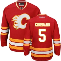 Mark Giordano Reebok Calgary Flames Authentic Red Third NHL Jersey