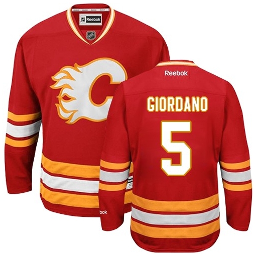 Mark Giordano Reebok Calgary Flames Authentic Red Third ...