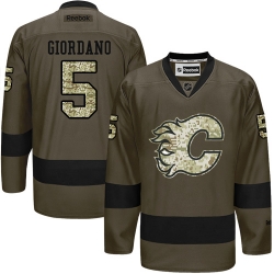 Mark Giordano Reebok Calgary Flames Premier Green Salute to Service NHL Jersey
