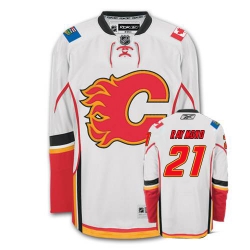 Mason Raymond Reebok Calgary Flames Authentic White Away NHL Jersey