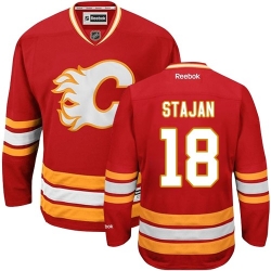 Matt Stajan Reebok Calgary Flames Authentic Red Third NHL Jersey