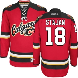 Matt Stajan Reebok Calgary Flames Authentic Red New Third NHL Jersey