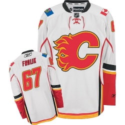 Michael Frolik Reebok Calgary Flames Premier White Away NHL Jersey