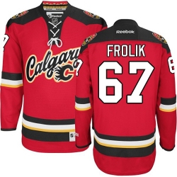 Michael Frolik Reebok Calgary Flames Authentic Red New Third NHL Jersey