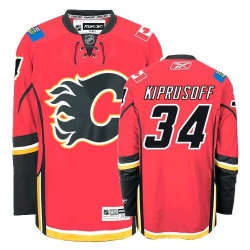 Miikka Kiprusoff Reebok Calgary Flames Authentic Red Home NHL Jersey