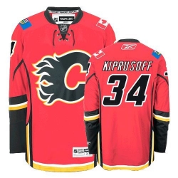 Miikka Kiprusoff Reebok Calgary Flames Premier Red Home NHL Jersey