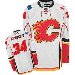 Miikka Kiprusoff Reebok Calgary Flames Authentic White Away NHL Jersey