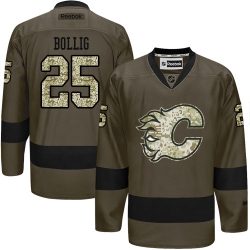 Brandon Bollig Reebok Calgary Flames Premier Green Salute to Service NHL Jersey