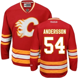 Rasmus Andersson Reebok Calgary Flames Authentic Red Third NHL Jersey