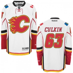 Ryan Culkin Reebok Calgary Flames Premier White Away Jersey