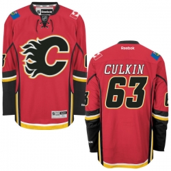 Ryan Culkin Reebok Calgary Flames Authentic Red Home Jersey