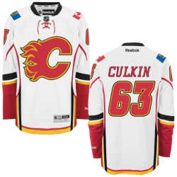Ryan Culkin Youth Reebok Calgary Flames Authentic White Away Jersey