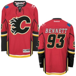 Sam Bennett Reebok Calgary Flames Authentic Red Home NHL Jersey