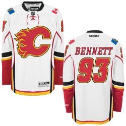 Sam Bennett Reebok Calgary Flames Premier White Away NHL Jersey