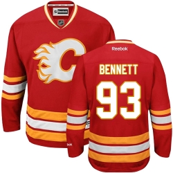 Sam Bennett Reebok Calgary Flames Authentic Red Third NHL Jersey