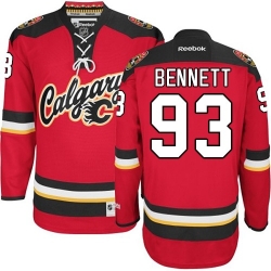 Sam Bennett Reebok Calgary Flames Authentic Red New Third NHL Jersey