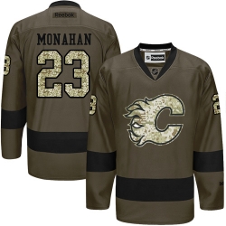 Sean Monahan Reebok Calgary Flames Authentic Green Salute to Service NHL Jersey