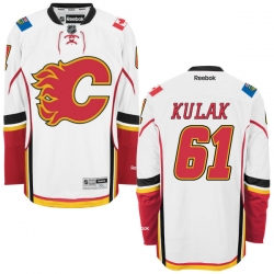 Brett Kulak Youth Reebok Calgary Flames Authentic White Away Jersey