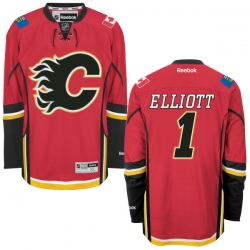 Brian Elliott Reebok Calgary Flames Premier Red Home Jersey