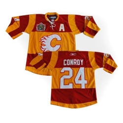 Craig Conroy Reebok Calgary Flames Premier Red/Orange 2011 Winter Classic Vintage NHL Jersey