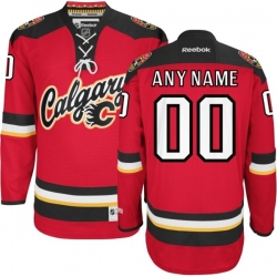 Youth Reebok Calgary Flames Customized Premier Red New Third NHL Jersey