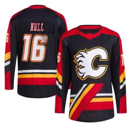 Brett Hull Men's Calgary Flames Authentic Black Reverse Retro 2.0 Jersey