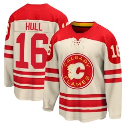 Brett Hull Men's Calgary Flames Premier Cream Breakaway 2023 Heritage Classic Jersey