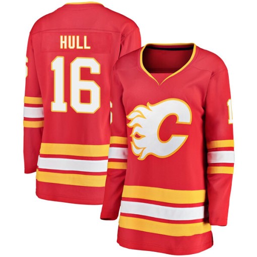 Brett Hull Women's Fanatics Branded Calgary Flames Breakaway Red Alternate Jersey