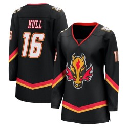 Brett Hull Women's Calgary Flames Premier Black Breakaway 2022/23 Alternate Jersey
