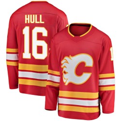 Brett Hull Youth Calgary Flames Breakaway Red Alternate Jersey